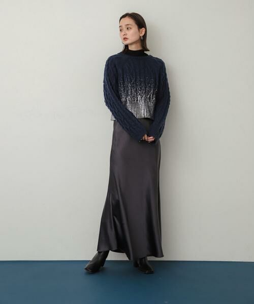 SENSE OF PLACE by URBAN RESEARCH / センスオブプレイス バイ アーバンリサーチ ニット・セーター | ハクプリントラグランケーブルセーター | 詳細5