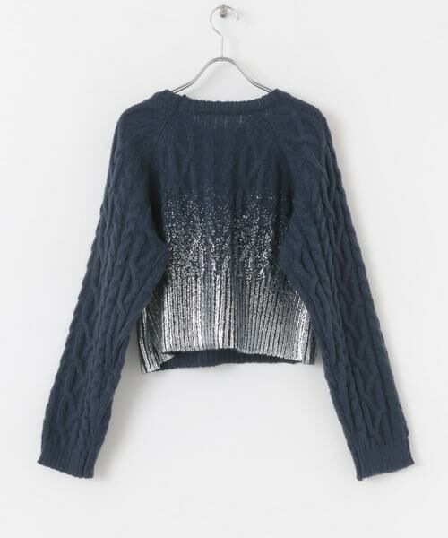 SENSE OF PLACE by URBAN RESEARCH / センスオブプレイス バイ アーバンリサーチ ニット・セーター | ハクプリントラグランケーブルセーター | 詳細9