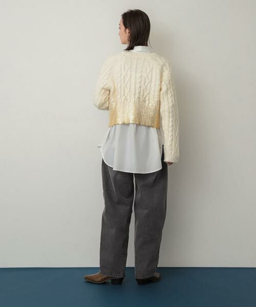 SENSE OF PLACE by URBAN RESEARCH / センスオブプレイス バイ アーバンリサーチ ニット・セーター | ハクプリントラグランケーブルセーター | 詳細19