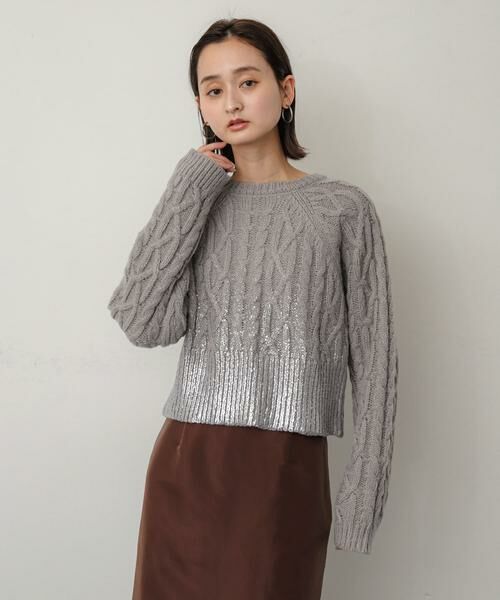 SENSE OF PLACE by URBAN RESEARCH / センスオブプレイス バイ アーバンリサーチ ニット・セーター | ハクプリントラグランケーブルセーター | 詳細22