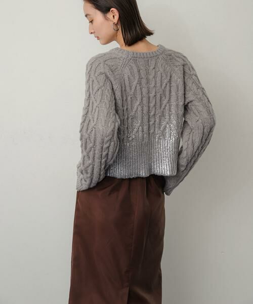SENSE OF PLACE by URBAN RESEARCH / センスオブプレイス バイ アーバンリサーチ ニット・セーター | ハクプリントラグランケーブルセーター | 詳細23