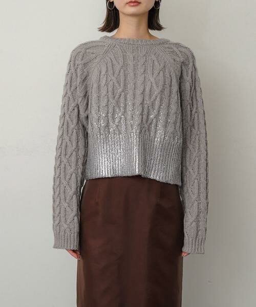 SENSE OF PLACE by URBAN RESEARCH / センスオブプレイス バイ アーバンリサーチ ニット・セーター | ハクプリントラグランケーブルセーター | 詳細26