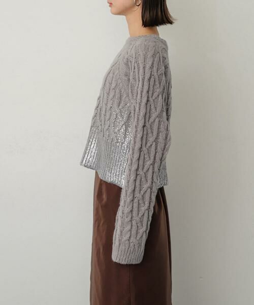 SENSE OF PLACE by URBAN RESEARCH / センスオブプレイス バイ アーバンリサーチ ニット・セーター | ハクプリントラグランケーブルセーター | 詳細27