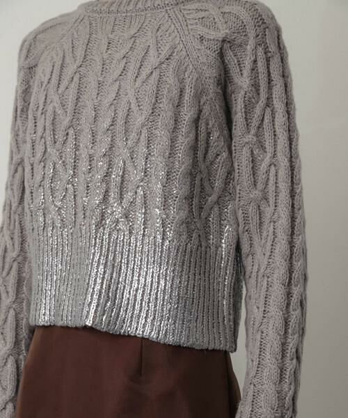 SENSE OF PLACE by URBAN RESEARCH / センスオブプレイス バイ アーバンリサーチ ニット・セーター | ハクプリントラグランケーブルセーター | 詳細29