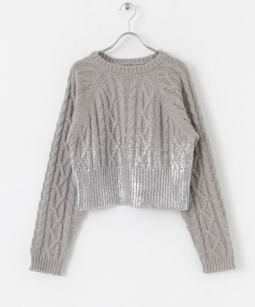 SENSE OF PLACE by URBAN RESEARCH / センスオブプレイス バイ アーバンリサーチ ニット・セーター | ハクプリントラグランケーブルセーター | 詳細30