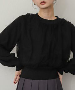 SENSE OF PLACE by URBAN RESEARCH / センスオブプレイス バイ アーバンリサーチ ニット・セーター | チュールレイヤードセーター