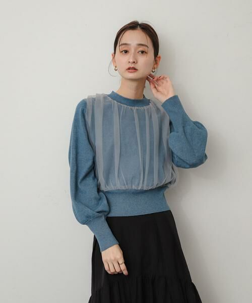 SENSE OF PLACE by URBAN RESEARCH / センスオブプレイス バイ アーバンリサーチ ニット・セーター | チュールレイヤードセーター | 詳細2