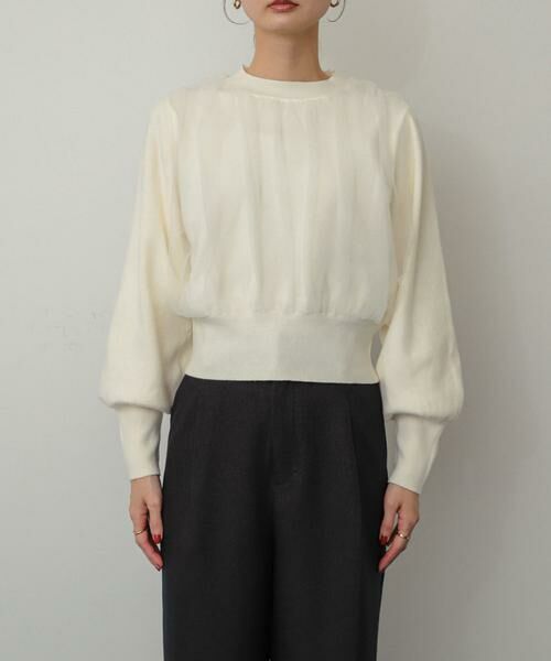 SENSE OF PLACE by URBAN RESEARCH / センスオブプレイス バイ アーバンリサーチ ニット・セーター | チュールレイヤードセーター | 詳細17