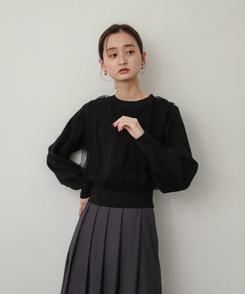 SENSE OF PLACE by URBAN RESEARCH / センスオブプレイス バイ アーバンリサーチ ニット・セーター | チュールレイヤードセーター | 詳細22