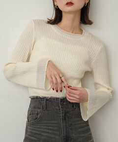 SENSE OF PLACE by URBAN RESEARCH / センスオブプレイス バイ アーバンリサーチ ニット・セーター | 『洗濯可』スパンコールバイカラーコンパクトセーター