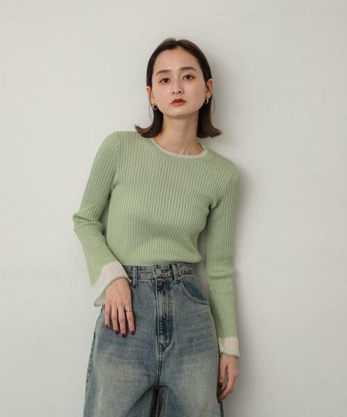 SENSE OF PLACE by URBAN RESEARCH / センスオブプレイス バイ アーバンリサーチ ニット・セーター | 『洗濯可』スパンコールバイカラーコンパクトセーター | 詳細10