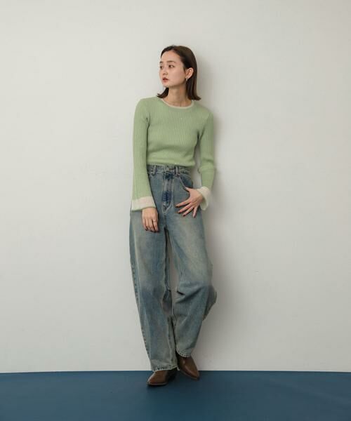 SENSE OF PLACE by URBAN RESEARCH / センスオブプレイス バイ アーバンリサーチ ニット・セーター | 『洗濯可』スパンコールバイカラーコンパクトセーター | 詳細12