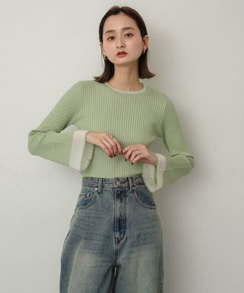 SENSE OF PLACE by URBAN RESEARCH / センスオブプレイス バイ アーバンリサーチ ニット・セーター | 『洗濯可』スパンコールバイカラーコンパクトセーター | 詳細9