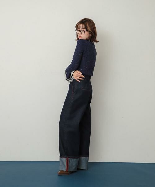 SENSE OF PLACE by URBAN RESEARCH / センスオブプレイス バイ アーバンリサーチ ニット・セーター | 『洗濯可』スパンコールバイカラーコンパクトセーター | 詳細25