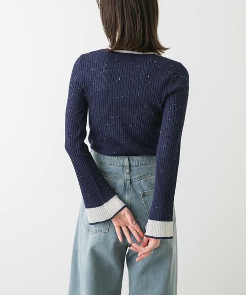 SENSE OF PLACE by URBAN RESEARCH / センスオブプレイス バイ アーバンリサーチ ニット・セーター | 『洗濯可』スパンコールバイカラーコンパクトセーター | 詳細17