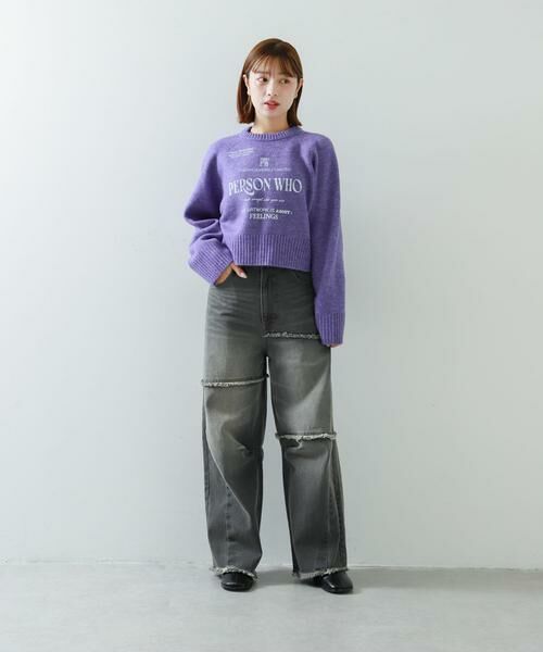 SENSE OF PLACE by URBAN RESEARCH / センスオブプレイス バイ アーバンリサーチ ニット・セーター | プリントルーズセーター | 詳細3