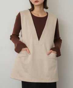 SENSE OF PLACE by URBAN RESEARCH / センスオブプレイス バイ アーバンリサーチ ベスト | ジャージーメルトンVネックジレ