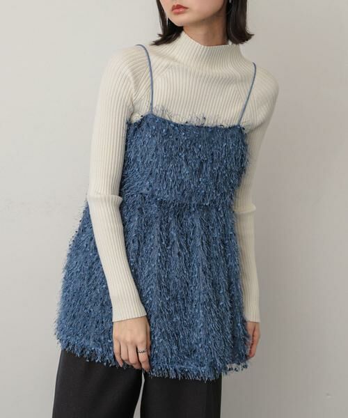 SENSE OF PLACE by URBAN RESEARCH / センスオブプレイス バイ アーバンリサーチ その他トップス | フェザーフリンジキャミビスチェ | 詳細3