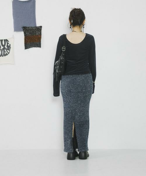 SENSE OF PLACE by URBAN RESEARCH / センスオブプレイス バイ アーバンリサーチ スカート | 『別注』さらさ×SENSE OF PLACE　ラメシャギーニットスカート | 詳細10