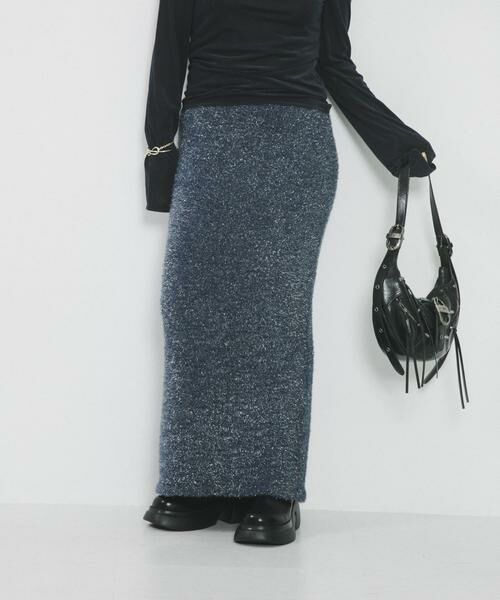 SENSE OF PLACE by URBAN RESEARCH / センスオブプレイス バイ アーバンリサーチ スカート | 『別注』さらさ×SENSE OF PLACE　ラメシャギーニットスカート | 詳細11