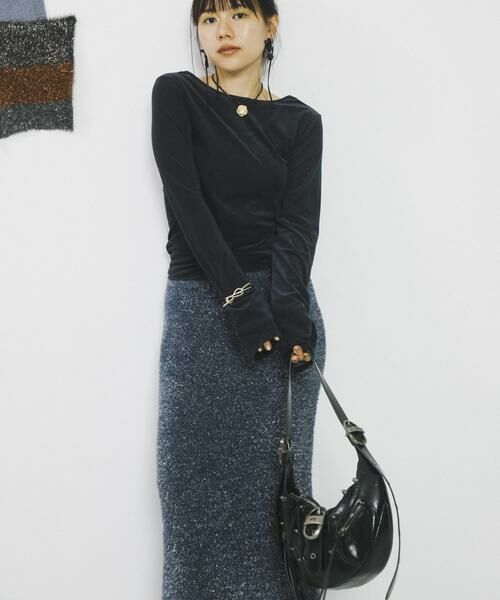 SENSE OF PLACE by URBAN RESEARCH / センスオブプレイス バイ アーバンリサーチ スカート | 『別注』さらさ×SENSE OF PLACE　ラメシャギーニットスカート | 詳細14