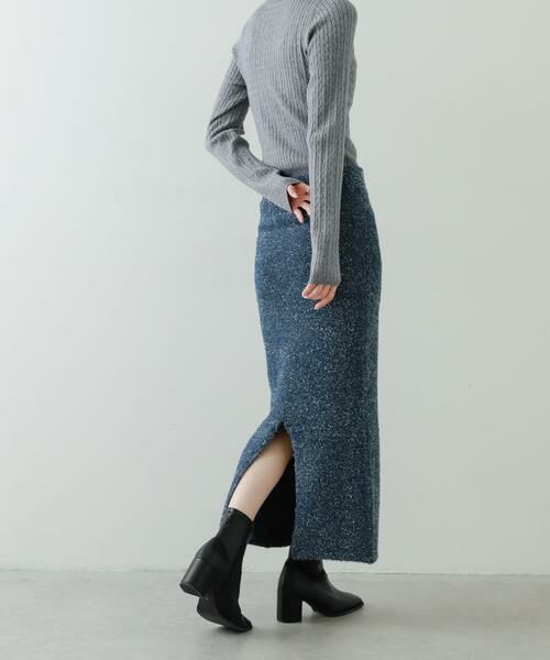SENSE OF PLACE by URBAN RESEARCH / センスオブプレイス バイ アーバンリサーチ スカート | 『別注』さらさ×SENSE OF PLACE　ラメシャギーニットスカート | 詳細3