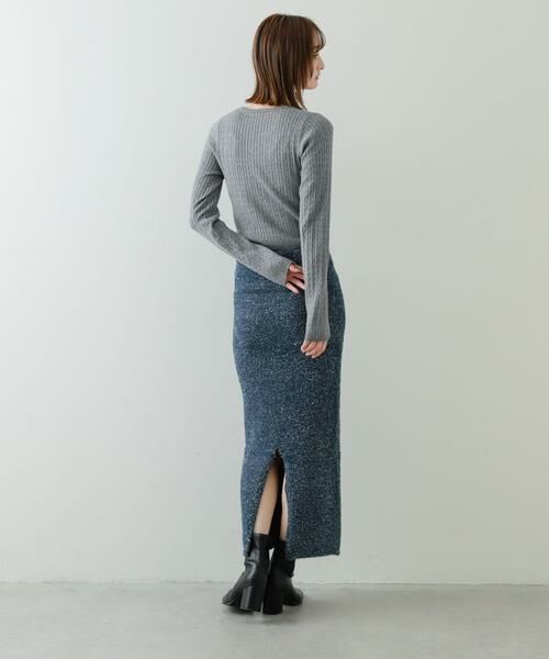 SENSE OF PLACE by URBAN RESEARCH / センスオブプレイス バイ アーバンリサーチ スカート | 『別注』さらさ×SENSE OF PLACE　ラメシャギーニットスカート | 詳細6