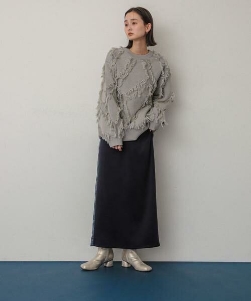 SENSE OF PLACE by URBAN RESEARCH / センスオブプレイス バイ アーバンリサーチ スカート | サテンキリカエラインスカート | 詳細15