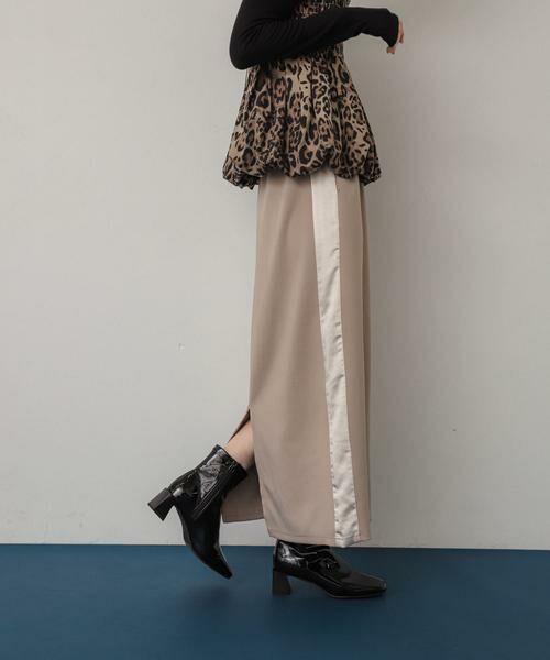 SENSE OF PLACE by URBAN RESEARCH / センスオブプレイス バイ アーバンリサーチ スカート | サテンキリカエラインスカート | 詳細24