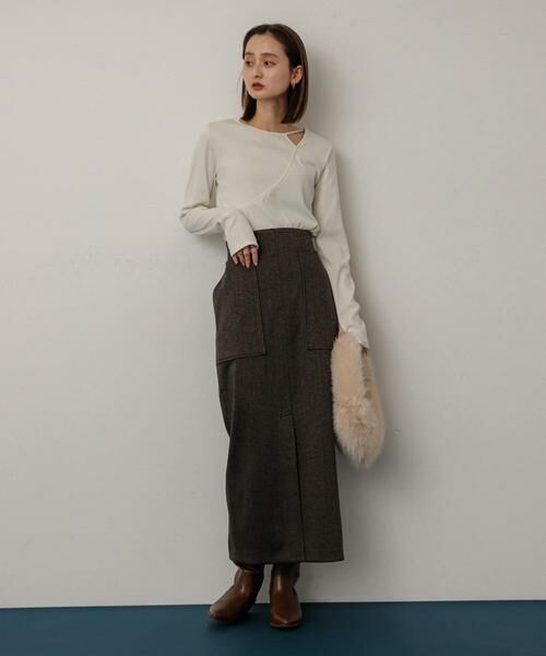 SENSE OF PLACE by URBAN RESEARCH / センスオブプレイス バイ アーバンリサーチ スカート | ジャージーメルトンアウトポケットスカート | 詳細16