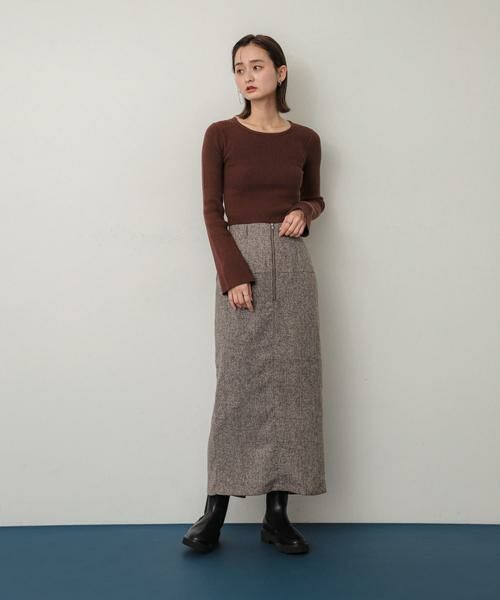 SENSE OF PLACE by URBAN RESEARCH / センスオブプレイス バイ アーバンリサーチ スカート | フロントジップアイラインスカート | 詳細8