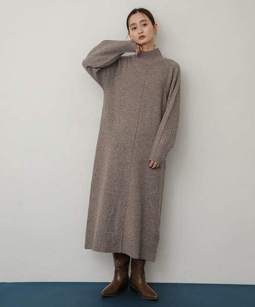 SENSE OF PLACE by URBAN RESEARCH / センスオブプレイス バイ アーバンリサーチ ワンピース | ハイネックセンターシームニットワンピース | 詳細1