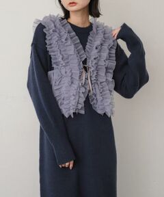 SENSE OF PLACE by URBAN RESEARCH / センスオブプレイス バイ アーバンリサーチ ワンピース | チュールベストレイヤードニットワンピース