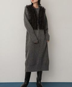 SENSE OF PLACE by URBAN RESEARCH / センスオブプレイス バイ アーバンリサーチ ワンピース | チュールベストレイヤードニットワンピース