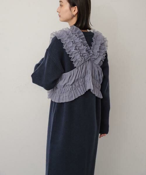 SENSE OF PLACE by URBAN RESEARCH / センスオブプレイス バイ アーバンリサーチ ワンピース | チュールベストレイヤードニットワンピース | 詳細1