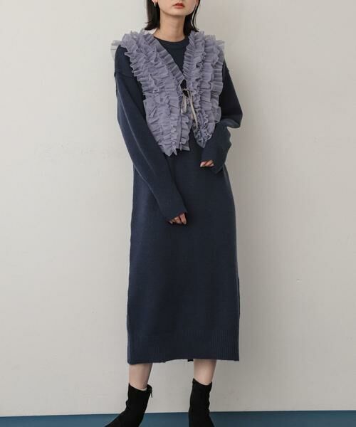 SENSE OF PLACE by URBAN RESEARCH / センスオブプレイス バイ アーバンリサーチ ワンピース | チュールベストレイヤードニットワンピース | 詳細2