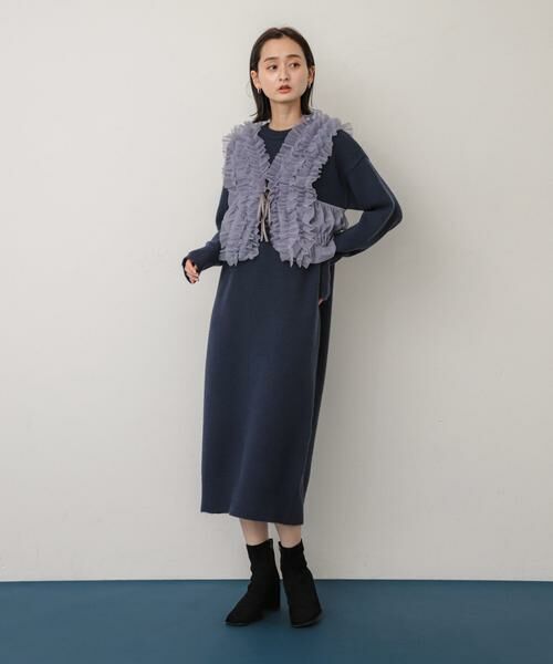 SENSE OF PLACE by URBAN RESEARCH / センスオブプレイス バイ アーバンリサーチ ワンピース | チュールベストレイヤードニットワンピース | 詳細3