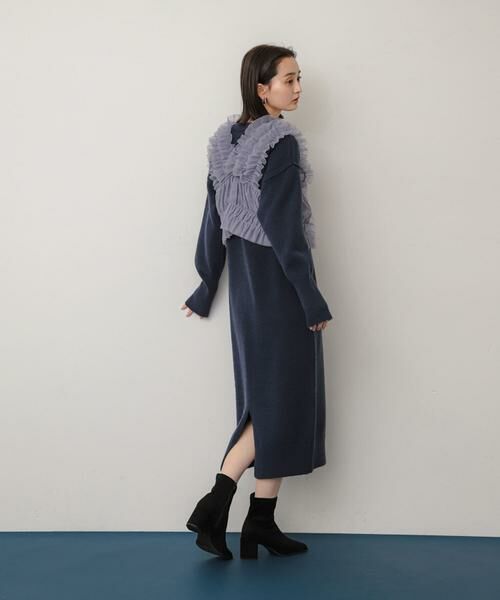 SENSE OF PLACE by URBAN RESEARCH / センスオブプレイス バイ アーバンリサーチ ワンピース | チュールベストレイヤードニットワンピース | 詳細6