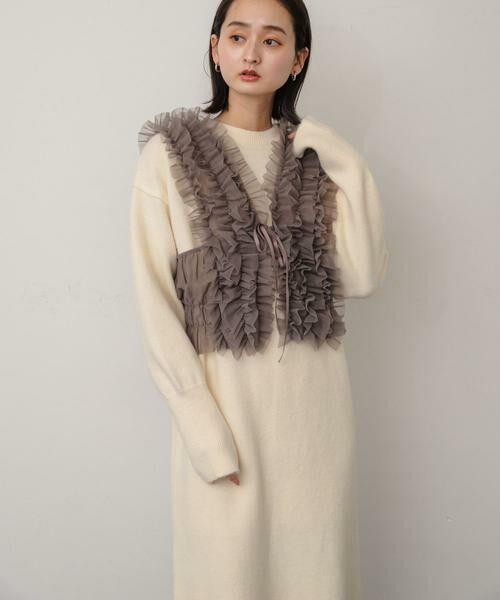 SENSE OF PLACE by URBAN RESEARCH / センスオブプレイス バイ アーバンリサーチ ワンピース | チュールベストレイヤードニットワンピース | 詳細14