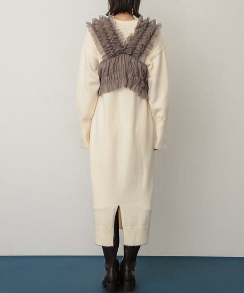 SENSE OF PLACE by URBAN RESEARCH / センスオブプレイス バイ アーバンリサーチ ワンピース | チュールベストレイヤードニットワンピース | 詳細24