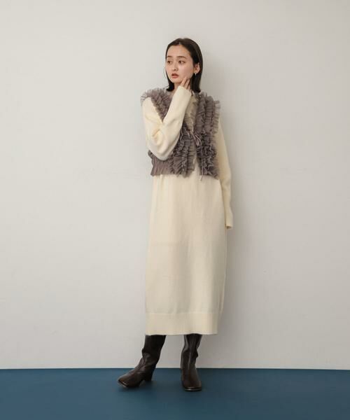SENSE OF PLACE by URBAN RESEARCH / センスオブプレイス バイ アーバンリサーチ ワンピース | チュールベストレイヤードニットワンピース | 詳細18