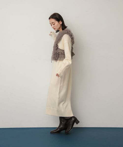 SENSE OF PLACE by URBAN RESEARCH / センスオブプレイス バイ アーバンリサーチ ワンピース | チュールベストレイヤードニットワンピース | 詳細20
