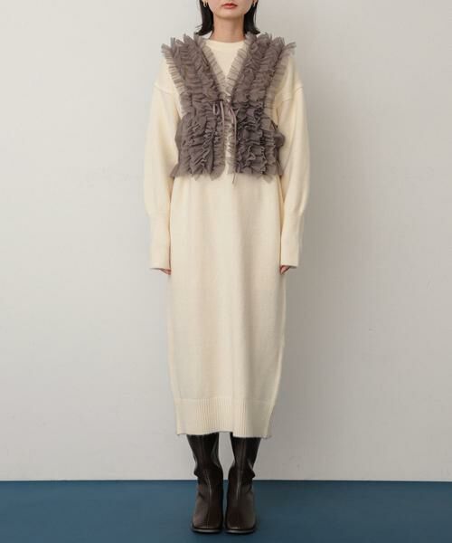 SENSE OF PLACE by URBAN RESEARCH / センスオブプレイス バイ アーバンリサーチ ワンピース | チュールベストレイヤードニットワンピース | 詳細22