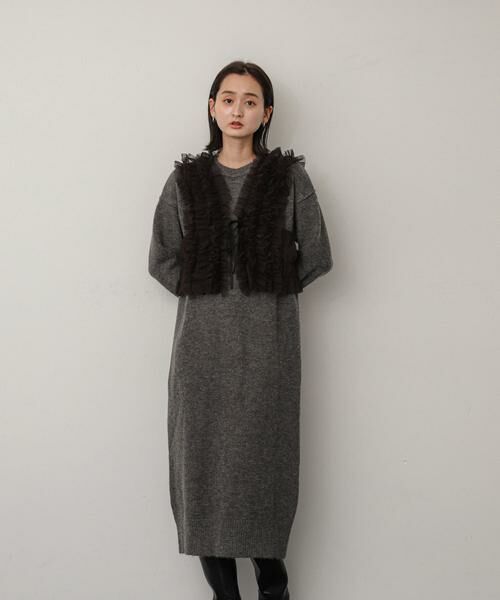 SENSE OF PLACE by URBAN RESEARCH / センスオブプレイス バイ アーバンリサーチ ワンピース | チュールベストレイヤードニットワンピース | 詳細30
