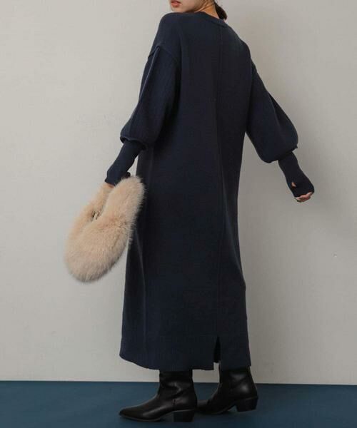 SENSE OF PLACE by URBAN RESEARCH / センスオブプレイス バイ アーバンリサーチ ワンピース | 『WEB/一部店舗限定』センターシームサムホールニットワンピース | 詳細7