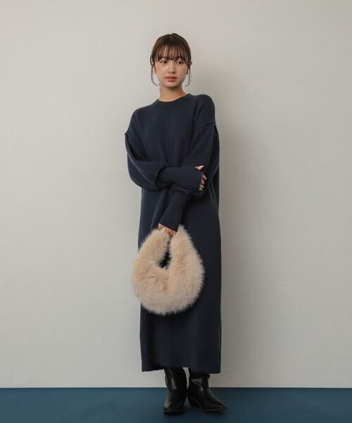 SENSE OF PLACE by URBAN RESEARCH / センスオブプレイス バイ アーバンリサーチ ワンピース | 『WEB/一部店舗限定』センターシームサムホールニットワンピース | 詳細8