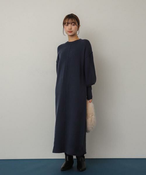 SENSE OF PLACE by URBAN RESEARCH / センスオブプレイス バイ アーバンリサーチ ワンピース | 『WEB/一部店舗限定』センターシームサムホールニットワンピース | 詳細9