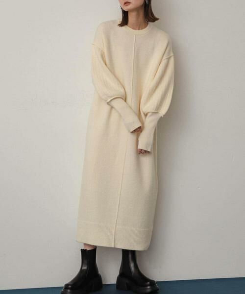 SENSE OF PLACE by URBAN RESEARCH / センスオブプレイス バイ アーバンリサーチ ワンピース | 『WEB/一部店舗限定』センターシームサムホールニットワンピース | 詳細19