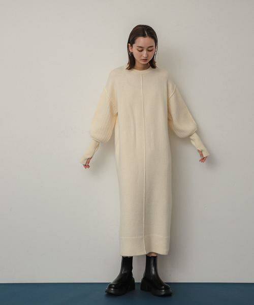 SENSE OF PLACE by URBAN RESEARCH / センスオブプレイス バイ アーバンリサーチ ワンピース | 『WEB/一部店舗限定』センターシームサムホールニットワンピース | 詳細21
