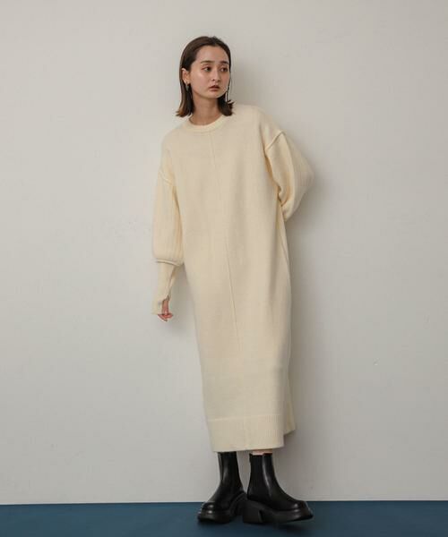SENSE OF PLACE by URBAN RESEARCH / センスオブプレイス バイ アーバンリサーチ ワンピース | 『WEB/一部店舗限定』センターシームサムホールニットワンピース | 詳細22